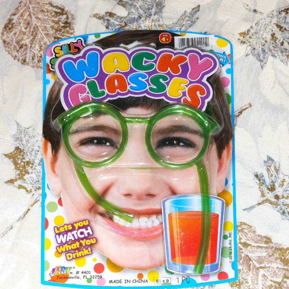 Ja -Ru Wacky Glasses Silly Straws Vintage New Old Stock Mint Unopened Novelty